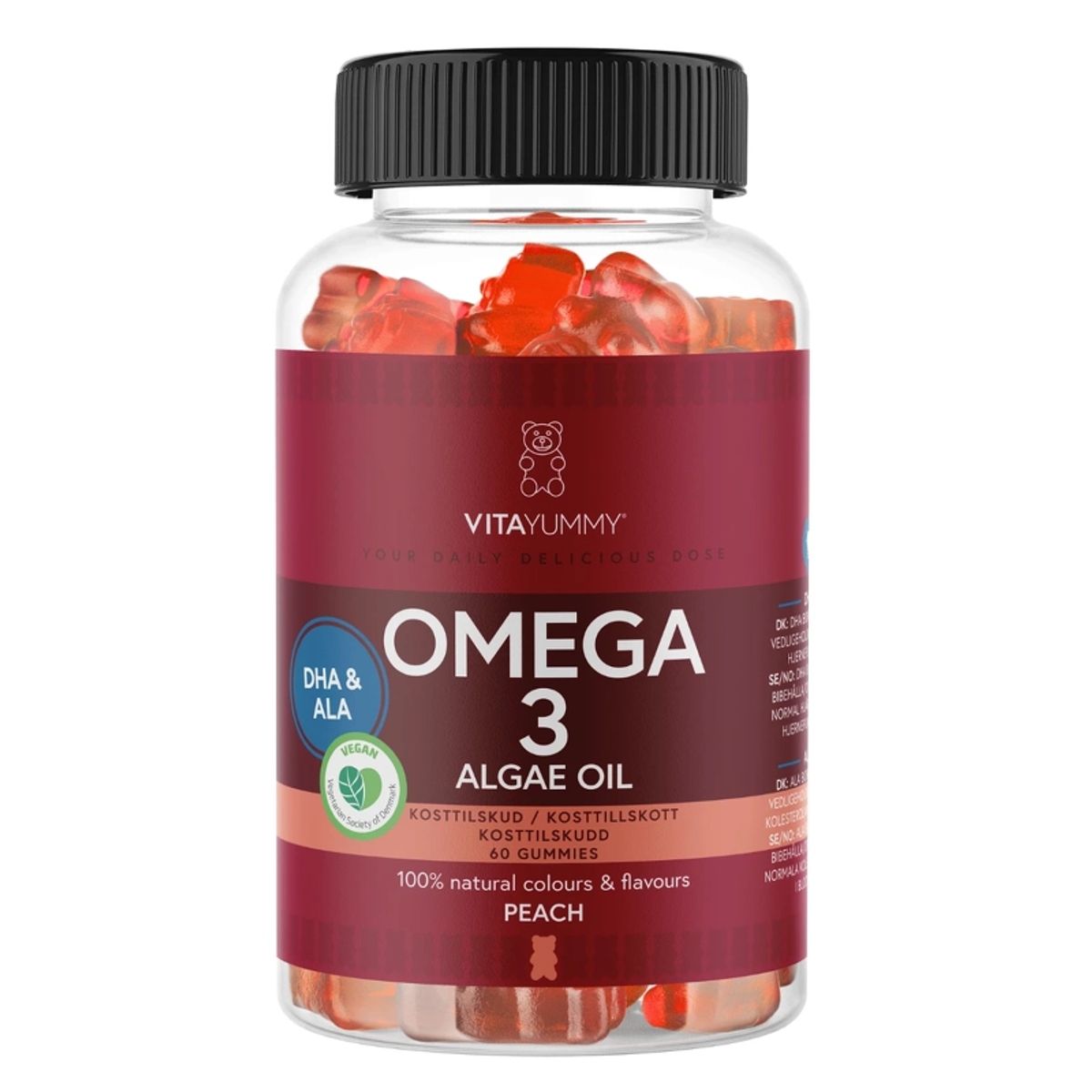 VitaYummy Omega 3 - 60 Pieces - Peach