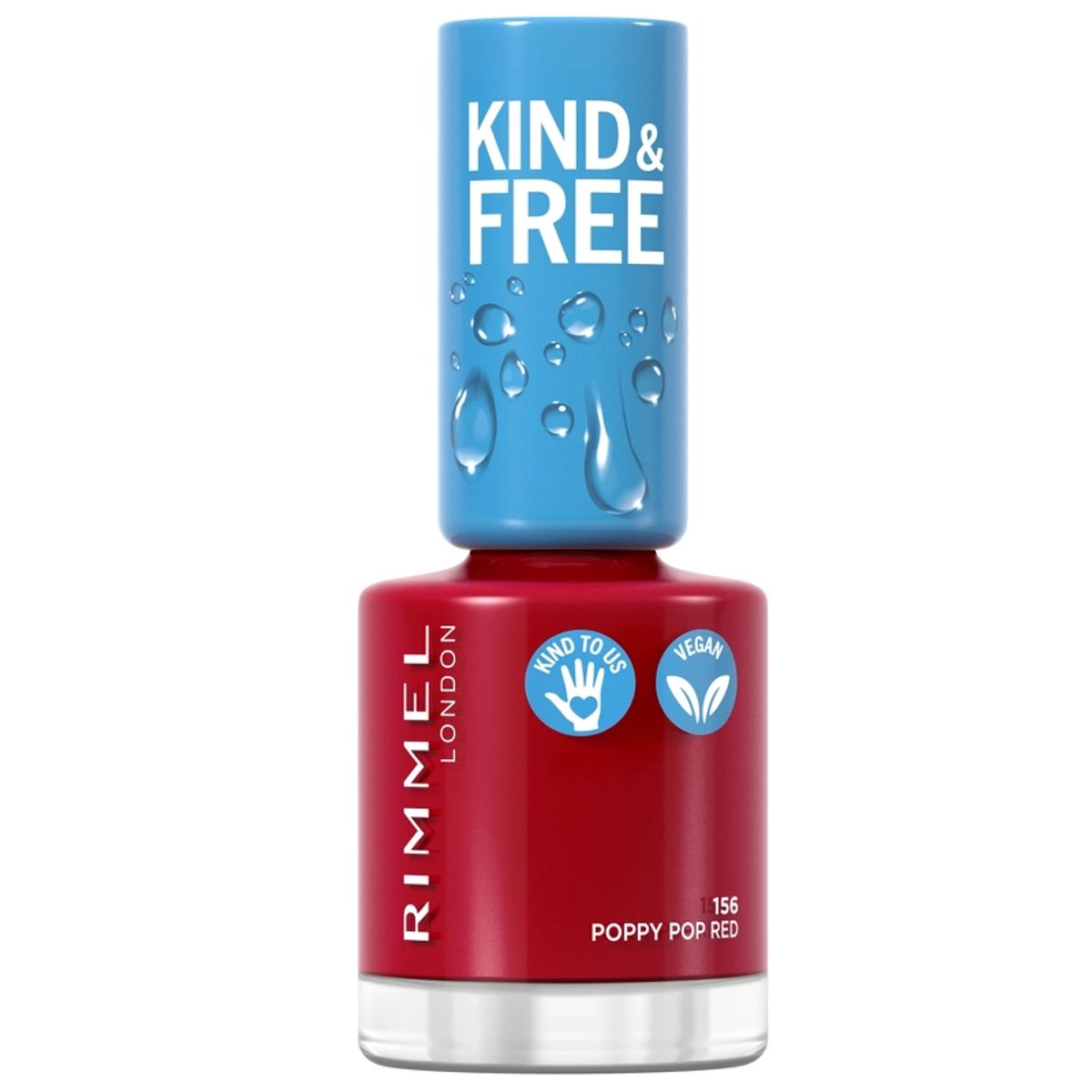 RIMMEL Kind & Free Clean Nail 8 ml - 156 Poppy Pop red