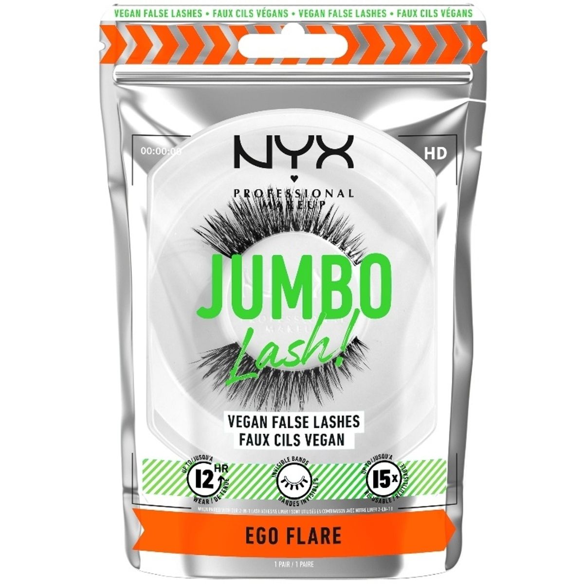 NYX Prof. Makeup Jumbo Lash! Vegan False Lashes 10 gr. - 05 Ego Flare