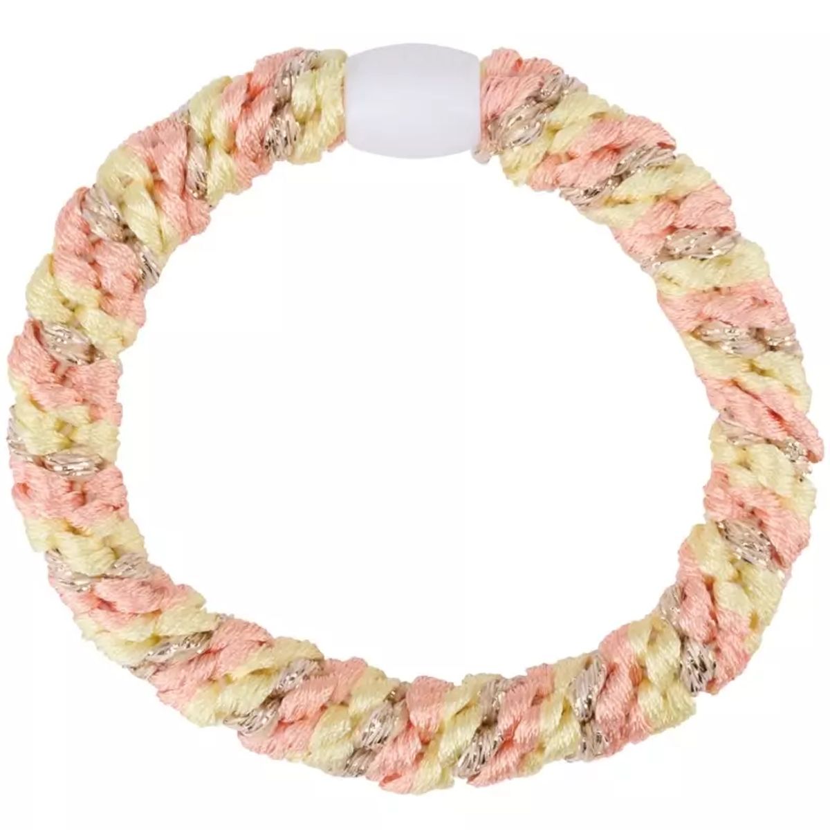 By Stær BRAIDED Hairtie - Multi Orange/Yellow Glitter