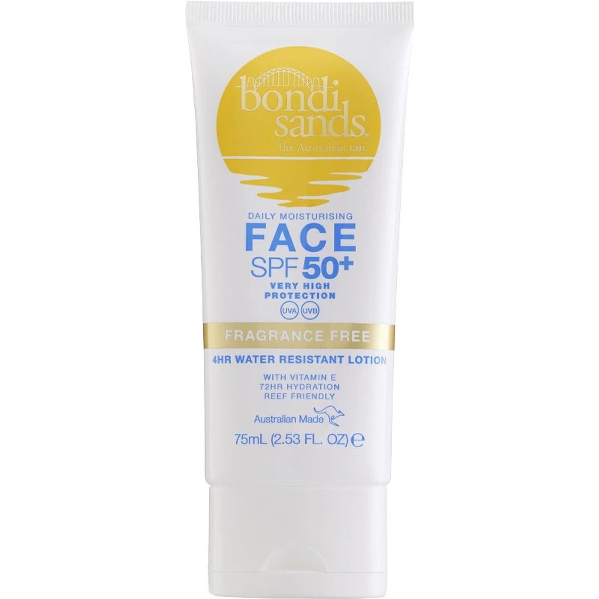 Bondi Sands Fragrance Free Face Sunscreen Lotion SPF 50+ - 75 ml