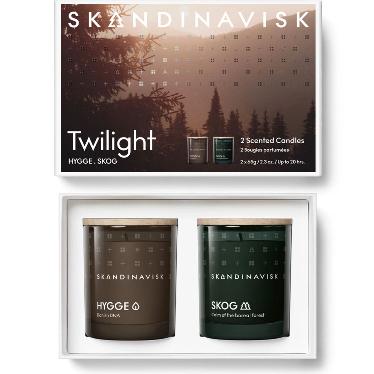 SKANDINAVISK Twilight Scented Candle Giftset 2 x 65 gr.