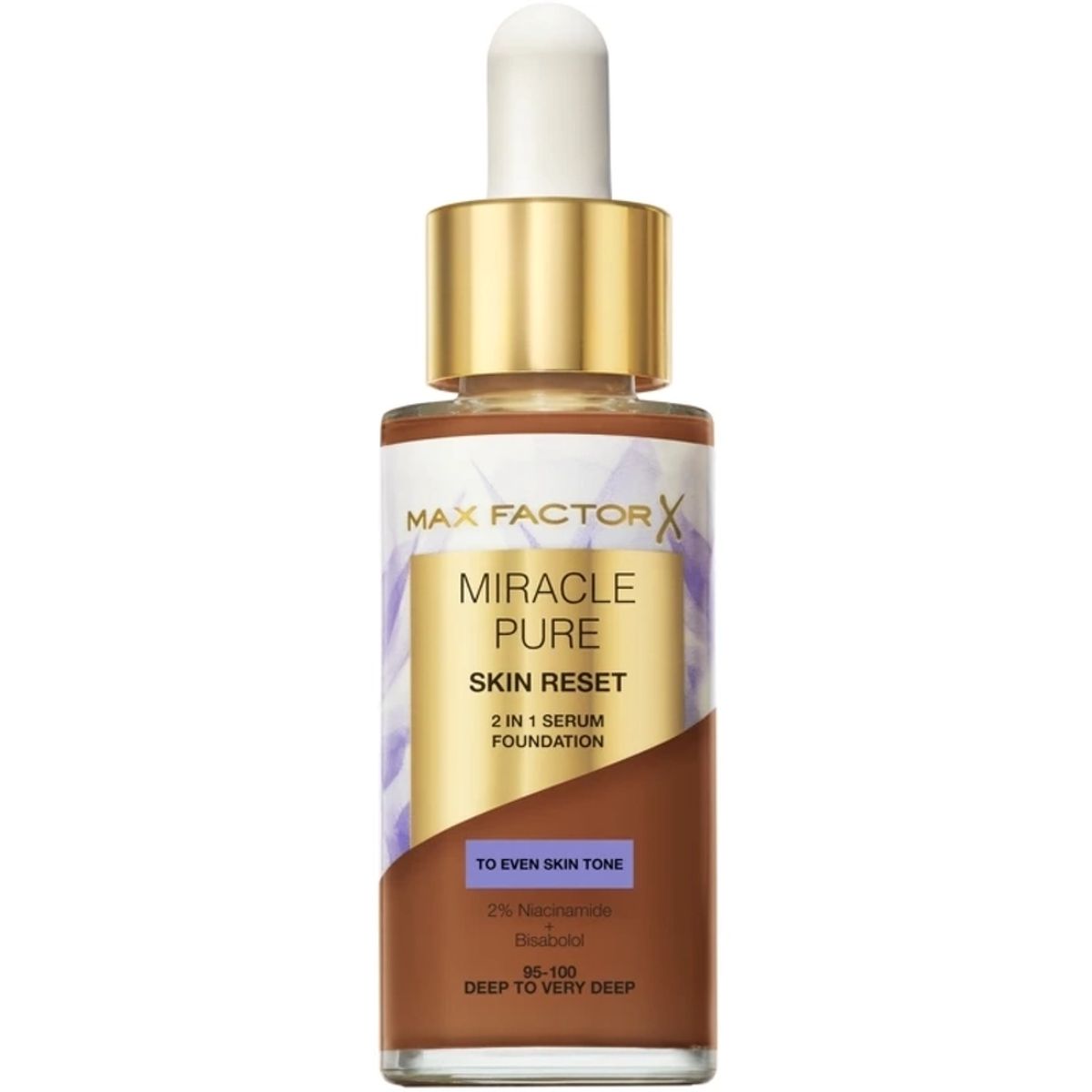 Max Factor Miracle Pure 2in1 Skin Reset Serum Foundation 30 ml - 95-100 Deep to Very Deep