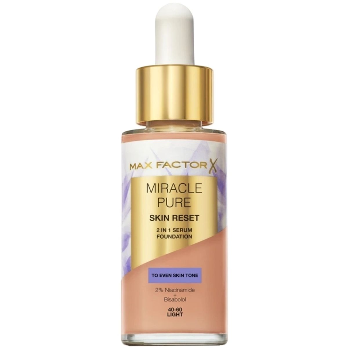 Max Factor Miracle Pure 2in1 Skin Reset Serum Foundation 30 ml - 40-60 Light