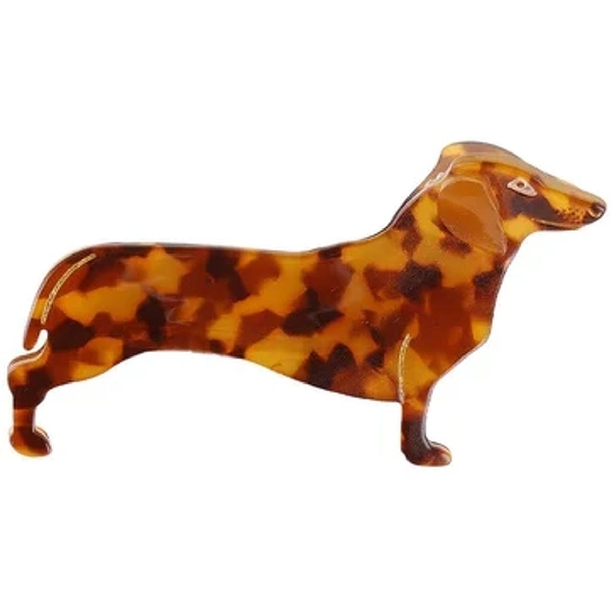 By Stær Dachshund Hair Clip - Brown