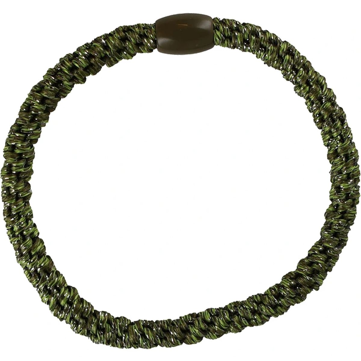 By Stær BRAIDED Hairtie Slim - Army Glitter