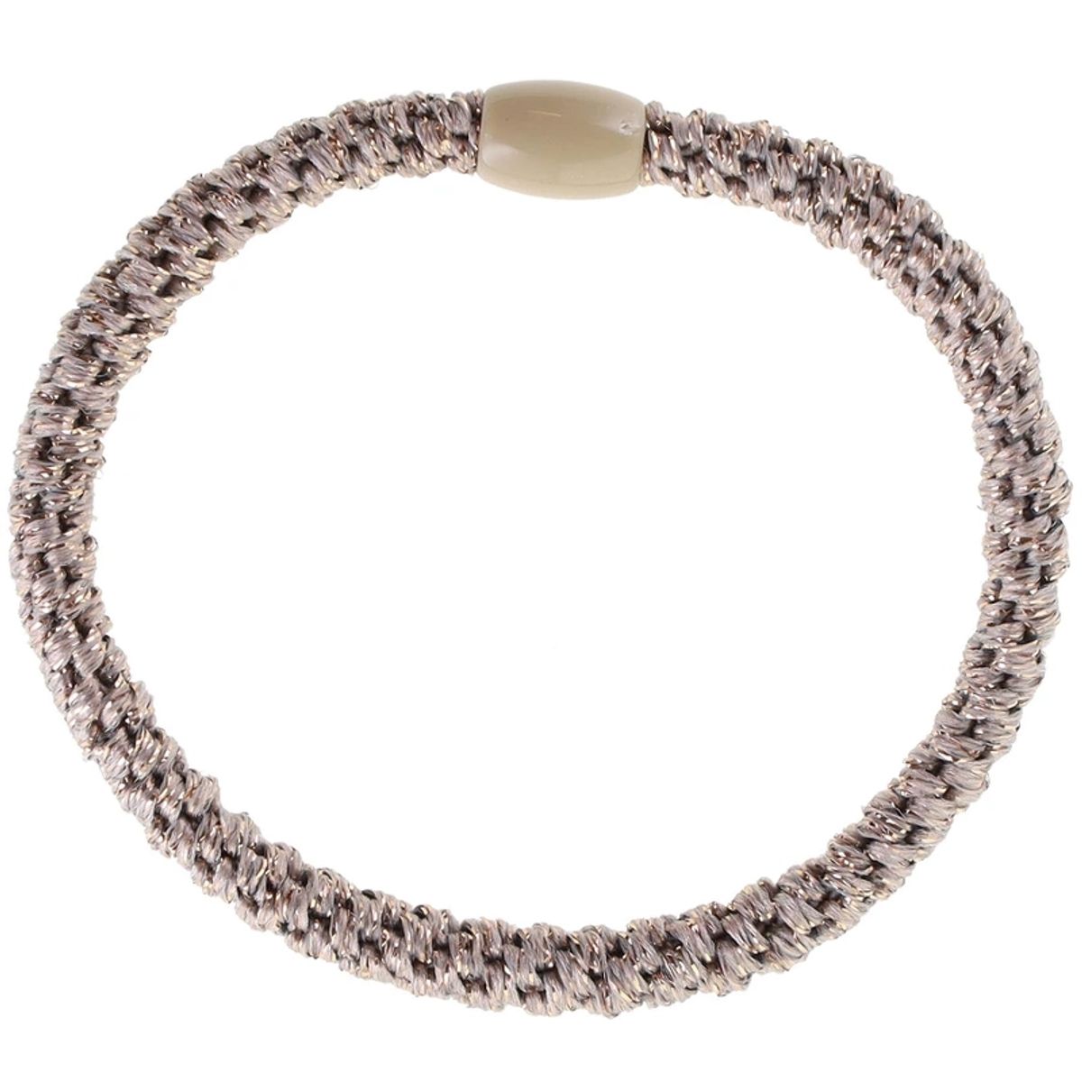 By Stær BRAIDED Hairtie Slim - Taupe Glitter