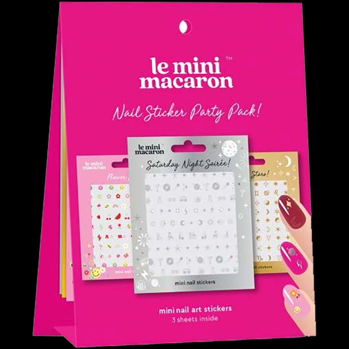 Le Mini Macaron Mini Nail Art Stickers - Party Pack (3 pack) (Limited Edition)