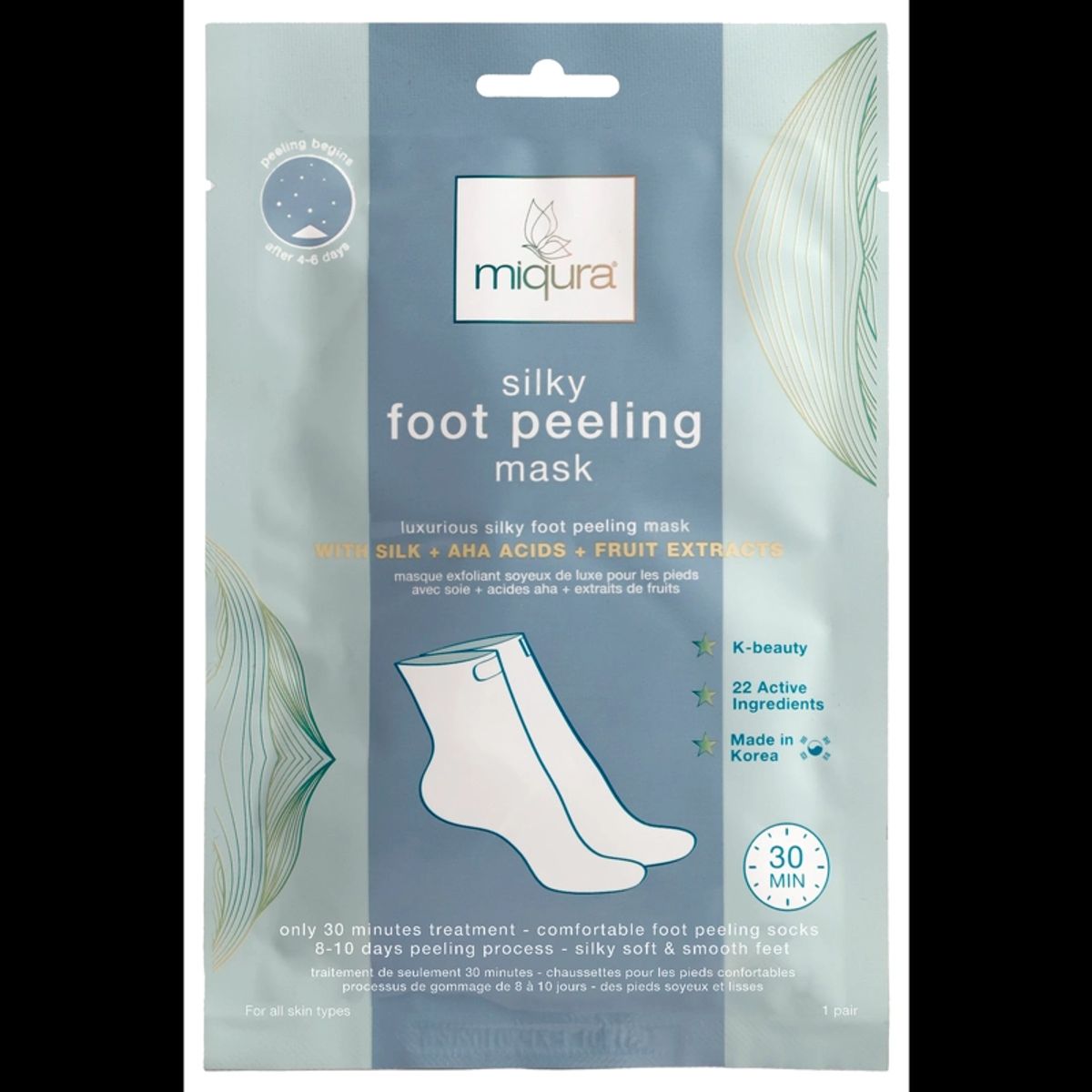 Miqura Silky Foot Peeling Mask 1 Piece