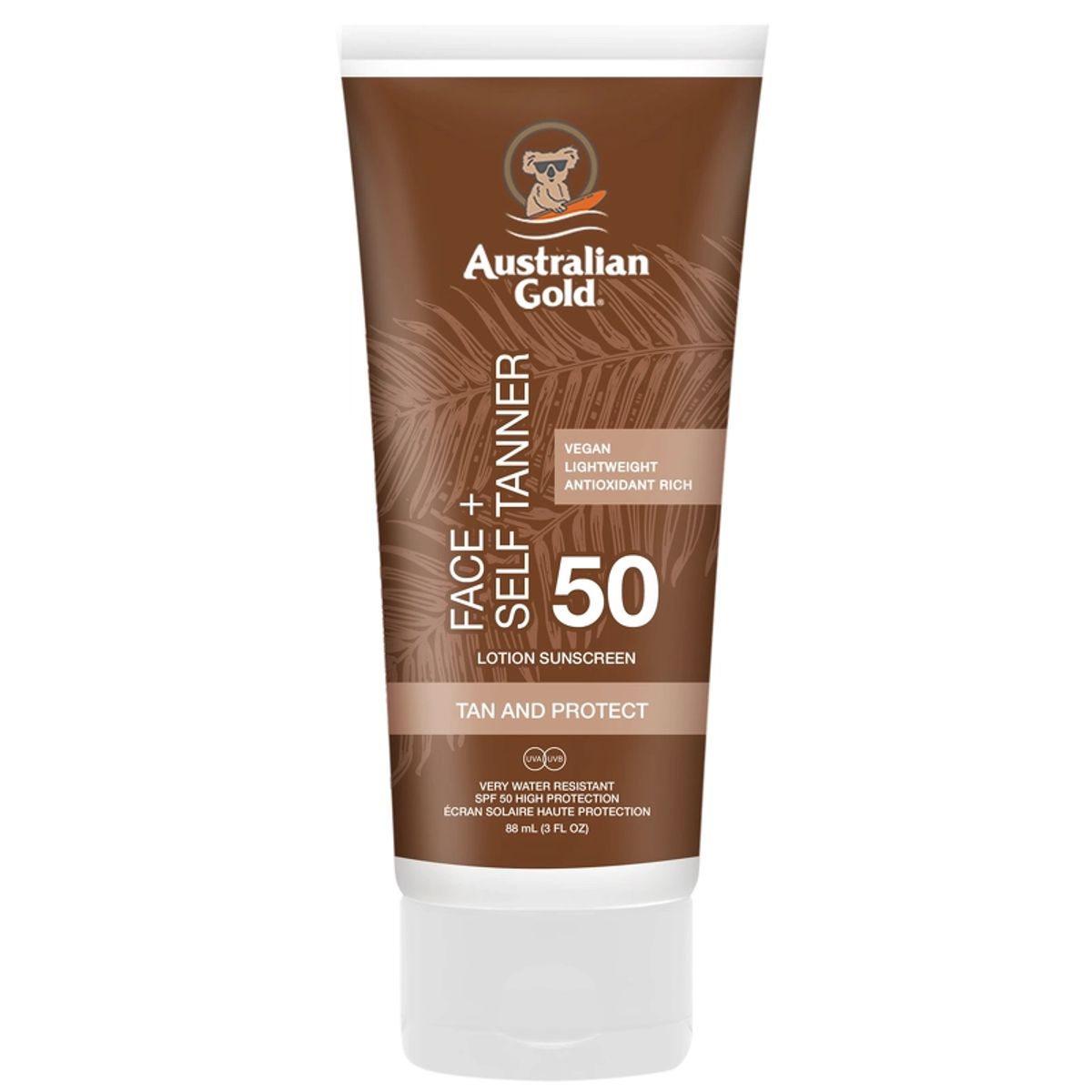 Australian Gold Lotion Sunscreen Face + Self Tanner SPF 50 - 88 ml