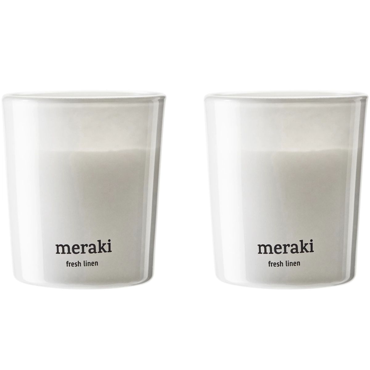 Meraki Scented Candle 2 x 60 gr. - Fresh Linen