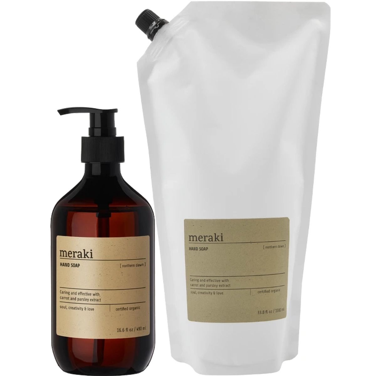 Meraki Hand Soap 490 ml + Refill 1000 ml - Northern Dawn