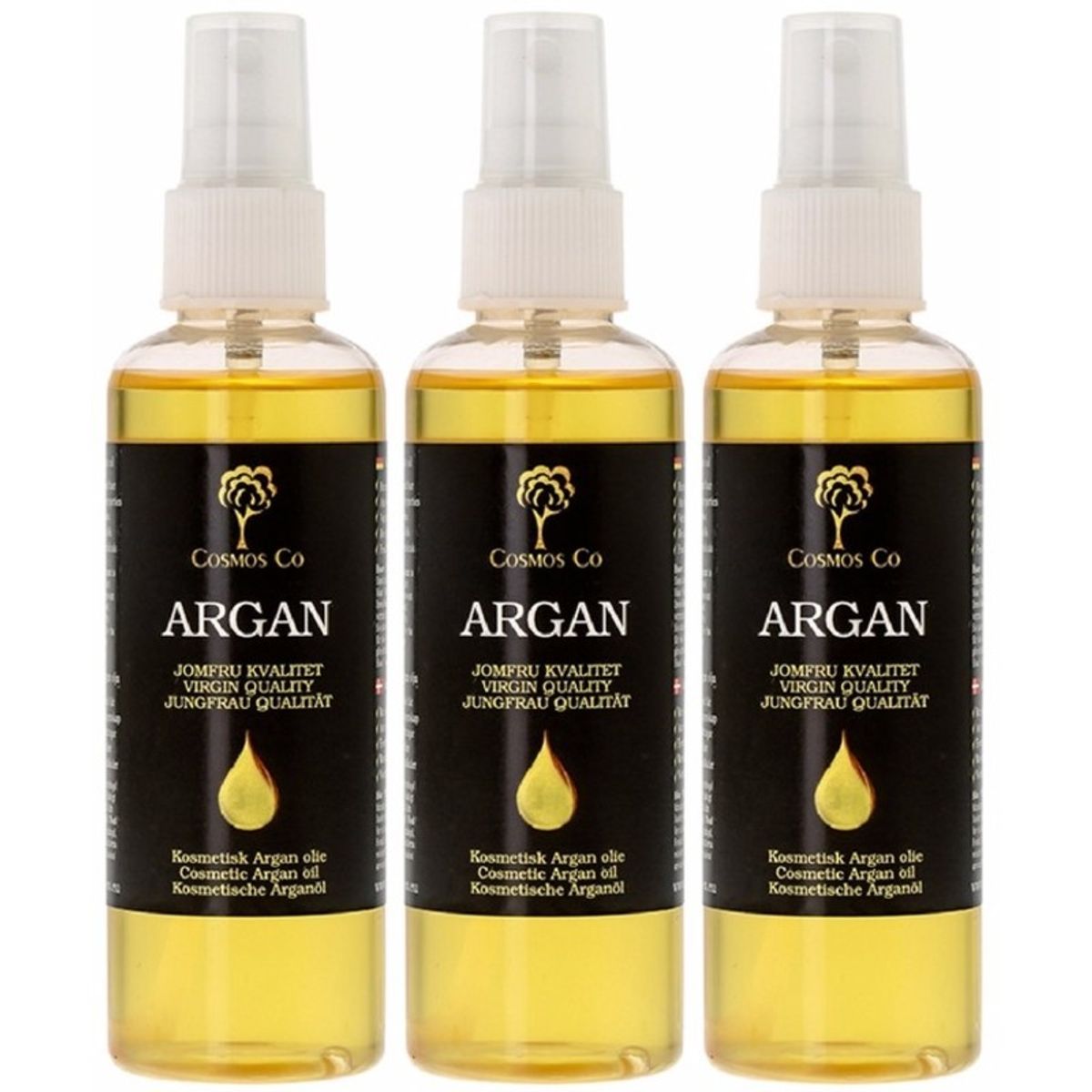 3 x Cosmos Co Argan Oil 100 ml