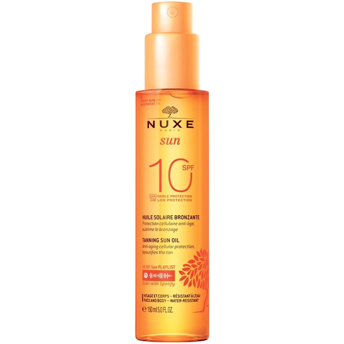 Nuxe Sun Tanning Oil Low Protection SPF 10 - 150 ml