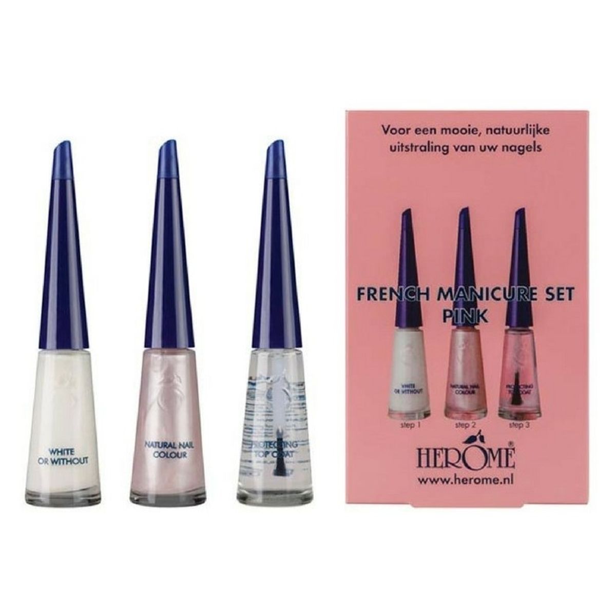 Herome French Manicure Set Pink 3 x 10 ml