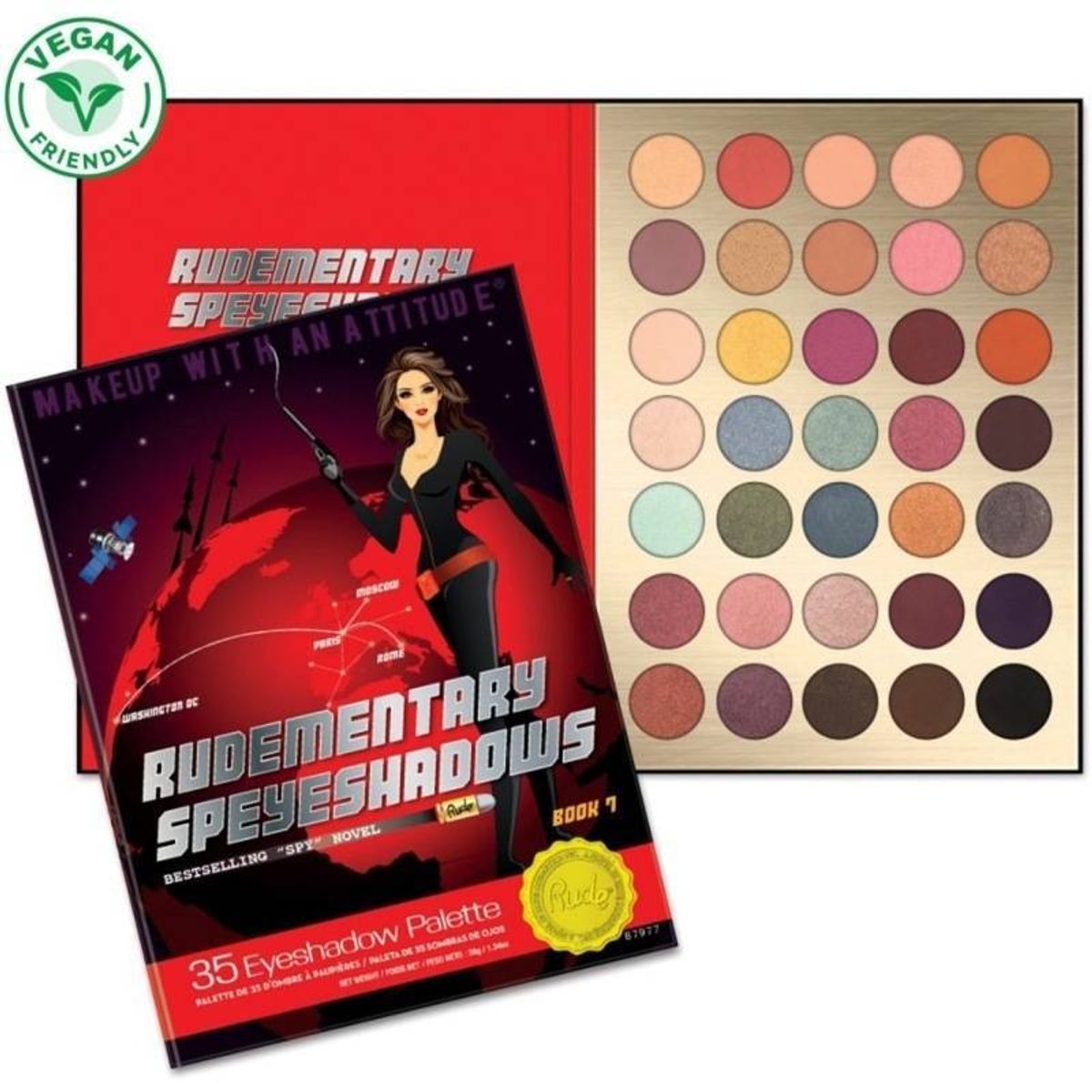 Rude Cosmetics 35 Eyeshadow Palette - Rudementary Speyeshadow