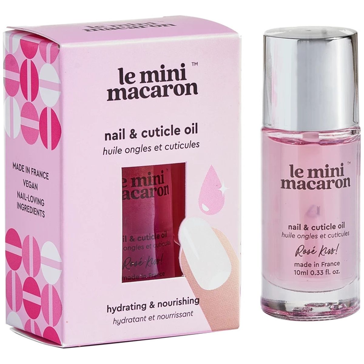 Le Mini Macaron Rose Kiss Nail & Cuticle Oil 10 ml