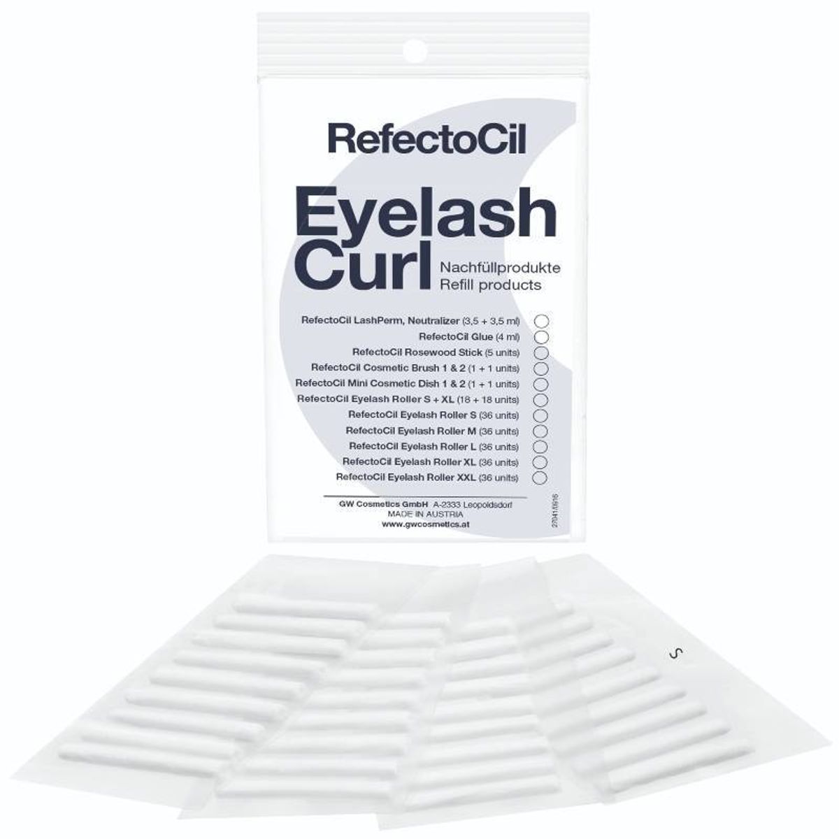 RefectoCil Eyelash Curl Refill Rollers 36 Pieces - S