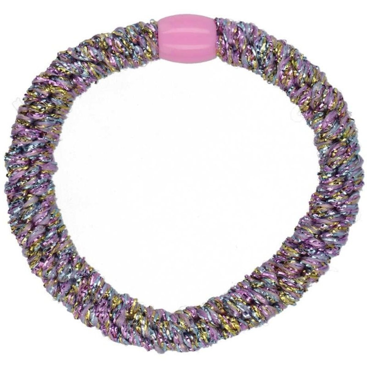 By Stær BRAIDED Hairtie - Glitter Purple Rainbow