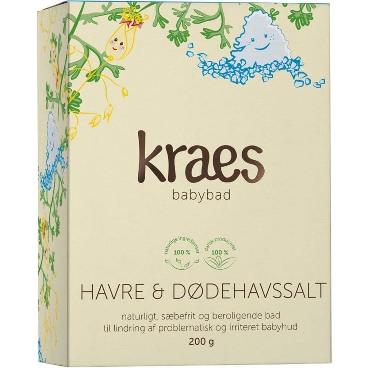 KRAES babybad Havre & Dødehavssalt 200 gr.