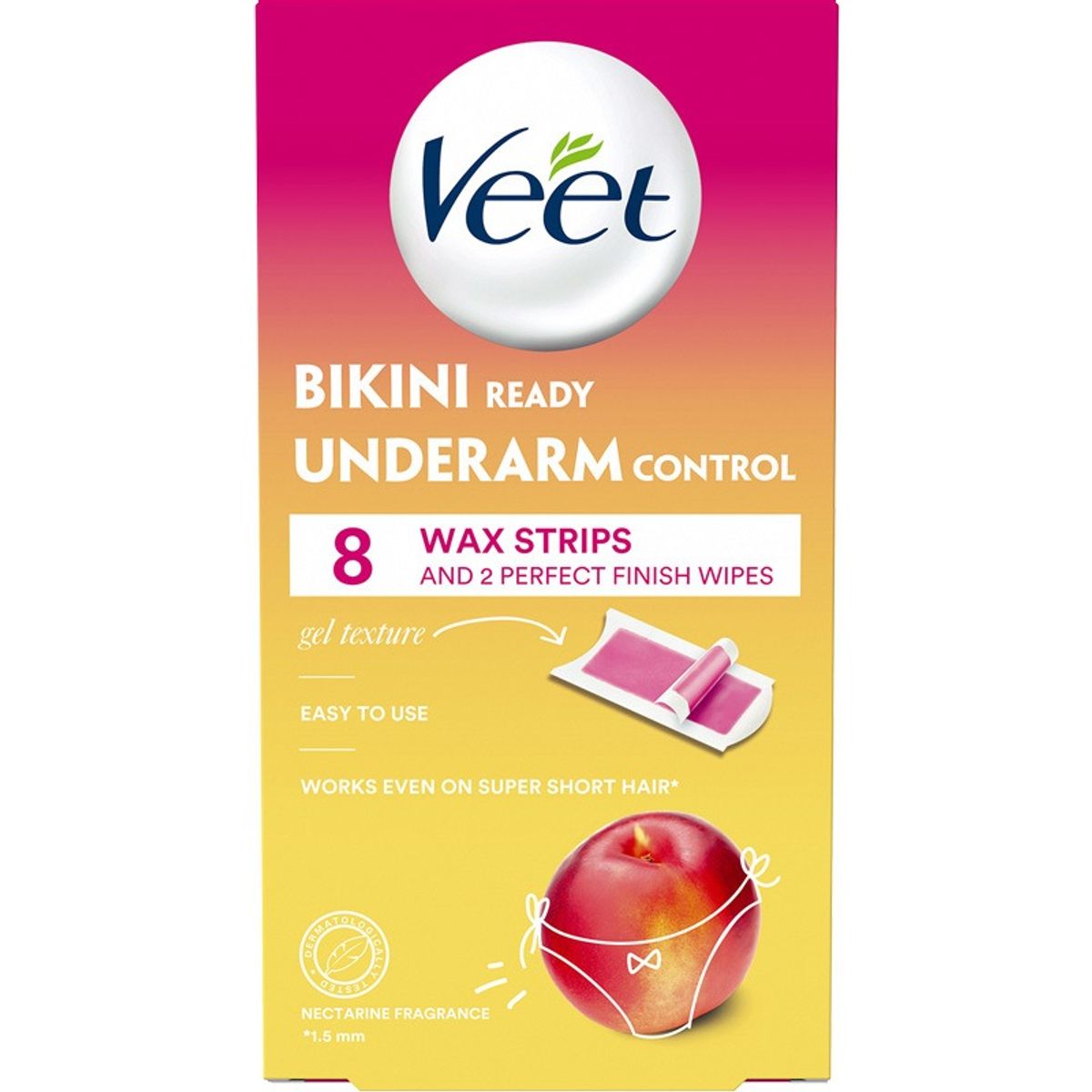 Veet Bikini Ready Underarm Control Wax Strips 8 Pieces