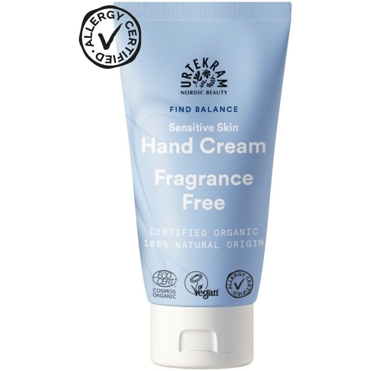 Urtekram Find Balance Hand Cream Fragrance Free 75 ml