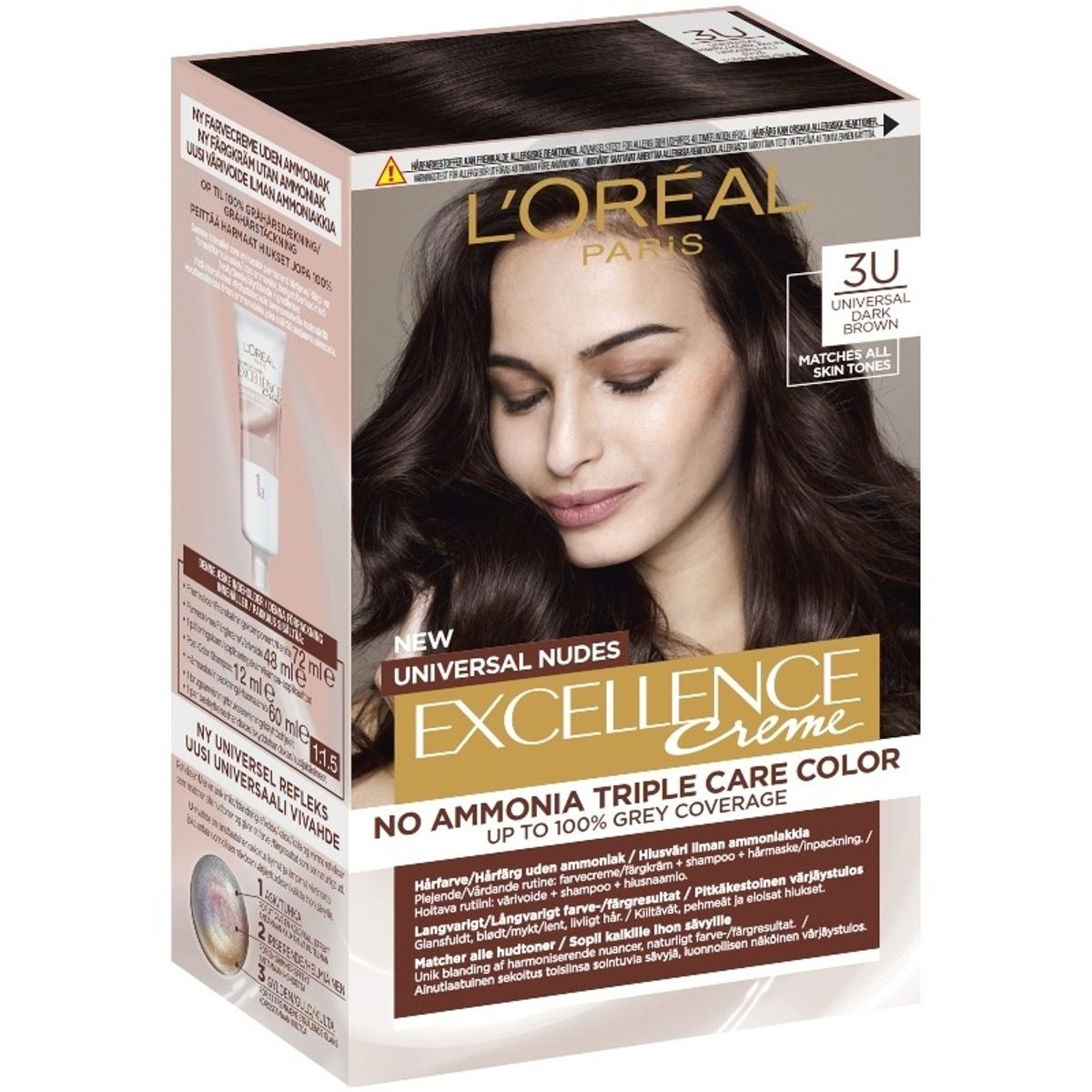 L'Oreal Paris Excellence Universal Nudes 192 ml - 3U Dark Brown