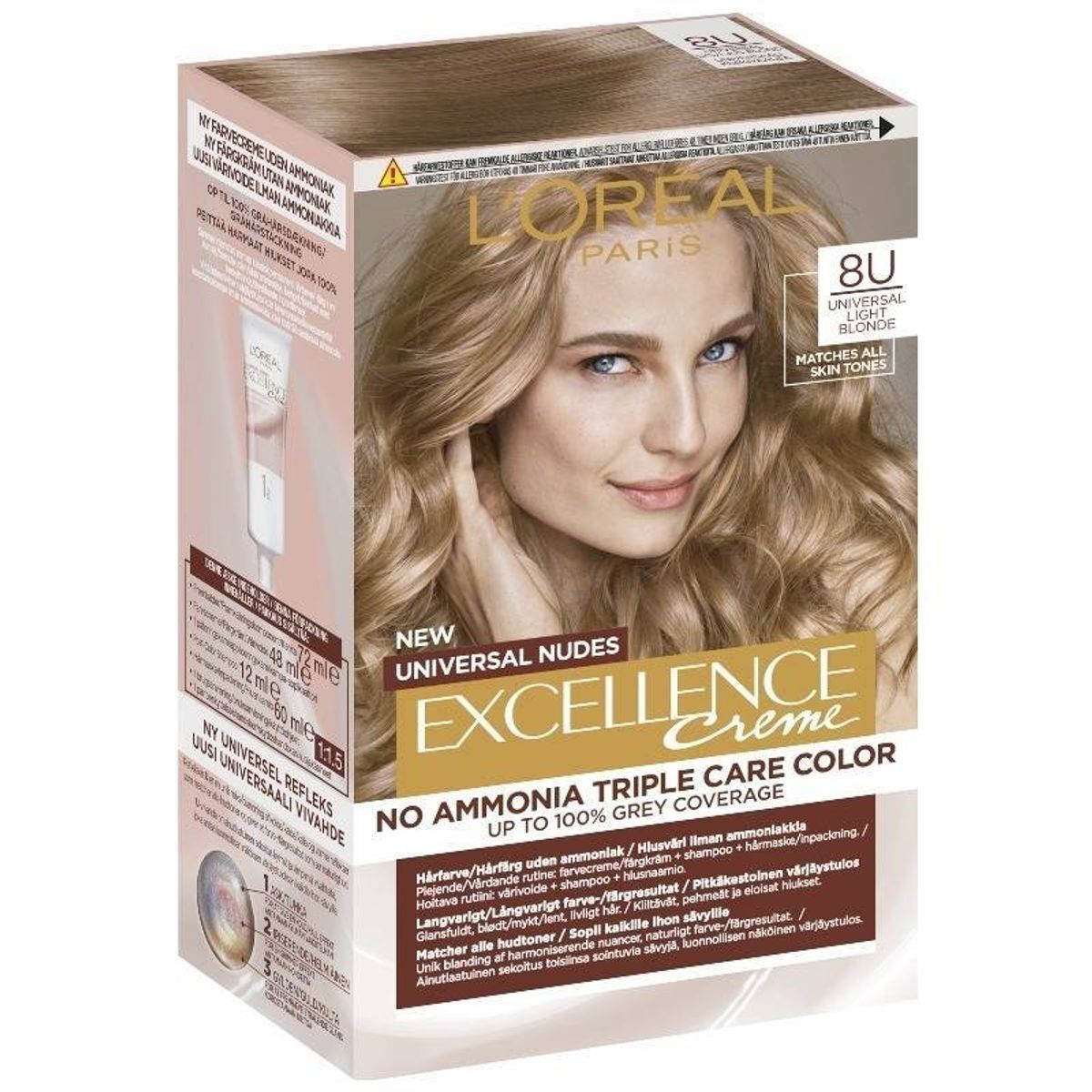 L'Oreal Paris Excellence Universal Nudes 192 ml - 8U Light Blonde