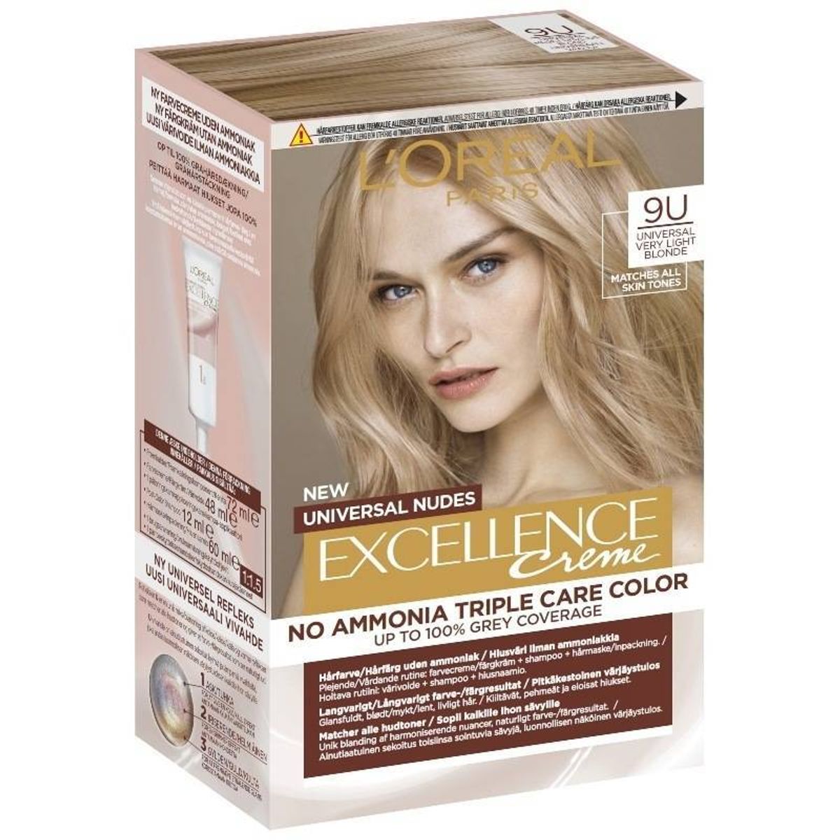 L'Oreal Paris Excellence Universal Nudes 192 ml - 9U Very Light Blonde