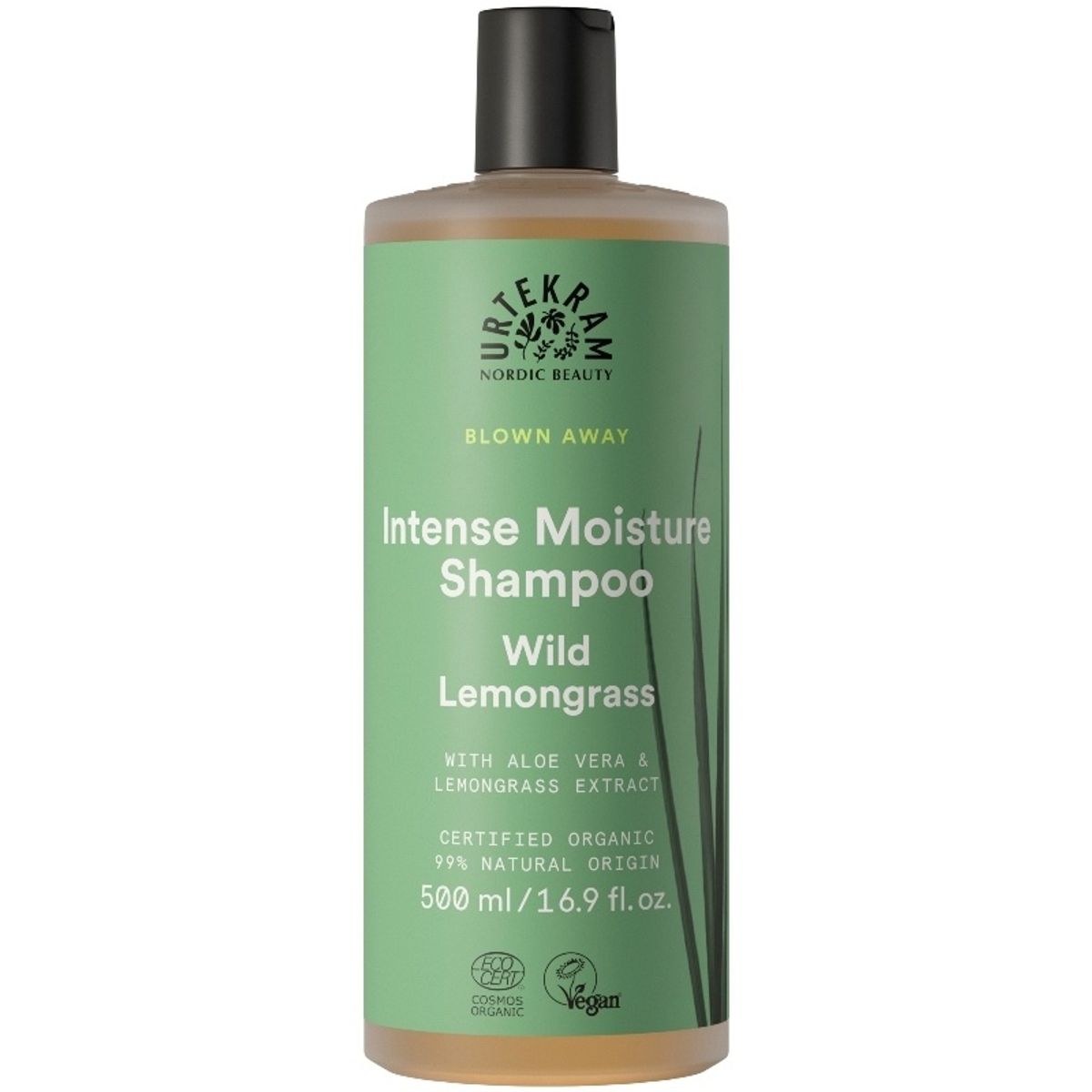 Urtekram Blown Away Intense Moisture Shampoo Wild Lemongrass 500 ml