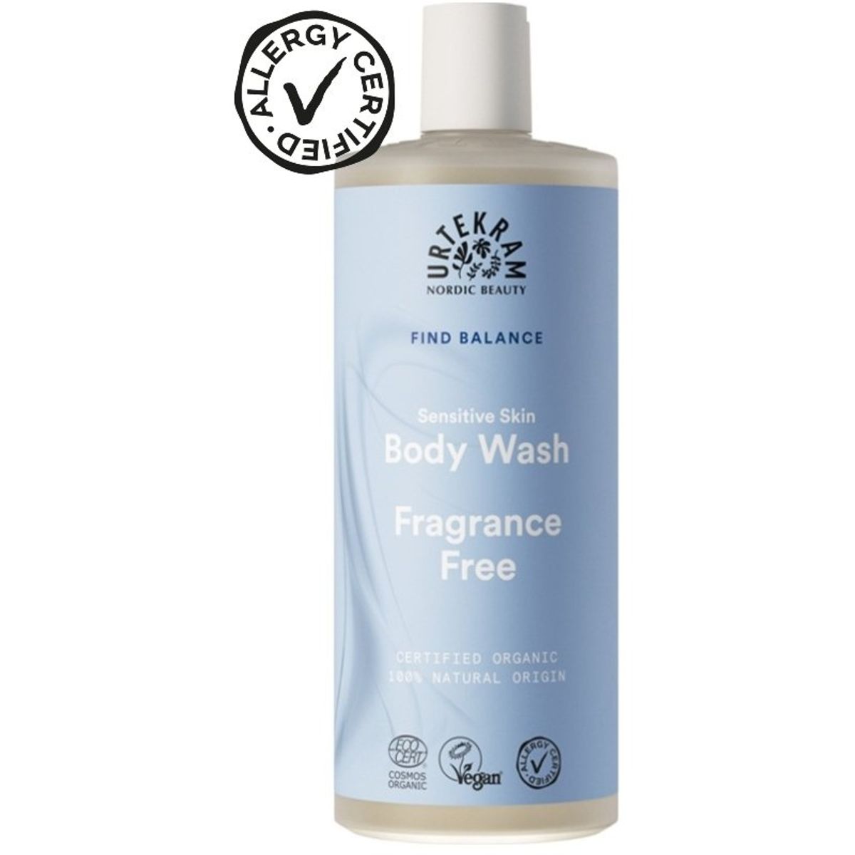 Urtekram Find Balance Body Wash Fragrance Free 500 ml