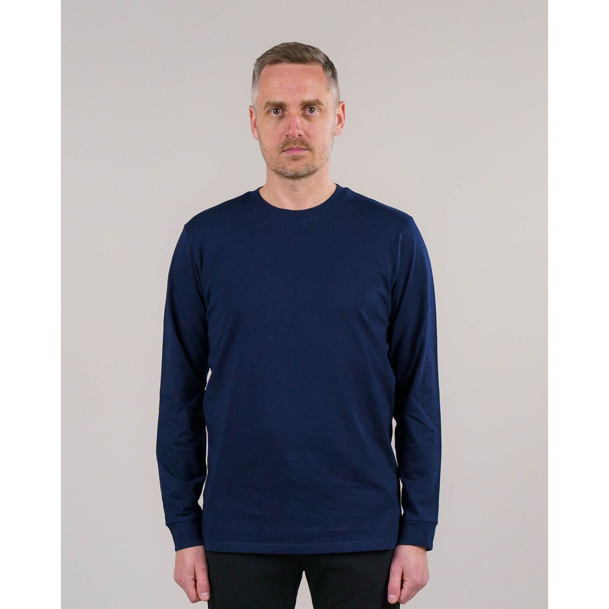 Errant T-shirt - Langærmet - Navy - Størrelse XXL