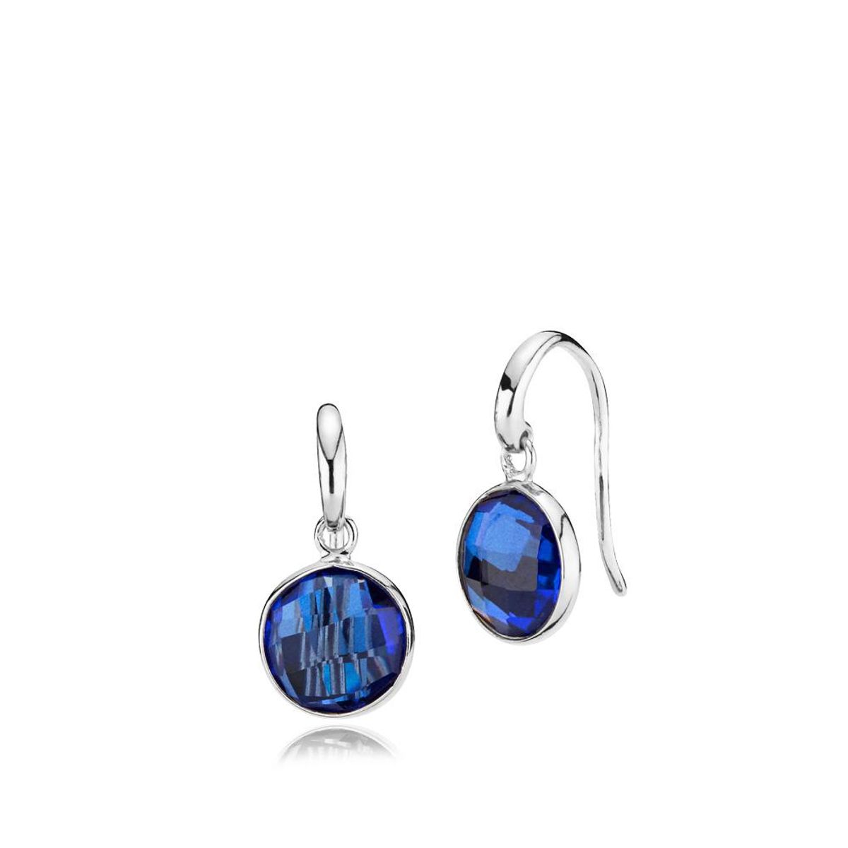 PRIMA DONNA - Earring large shiny silver-royalblueQ