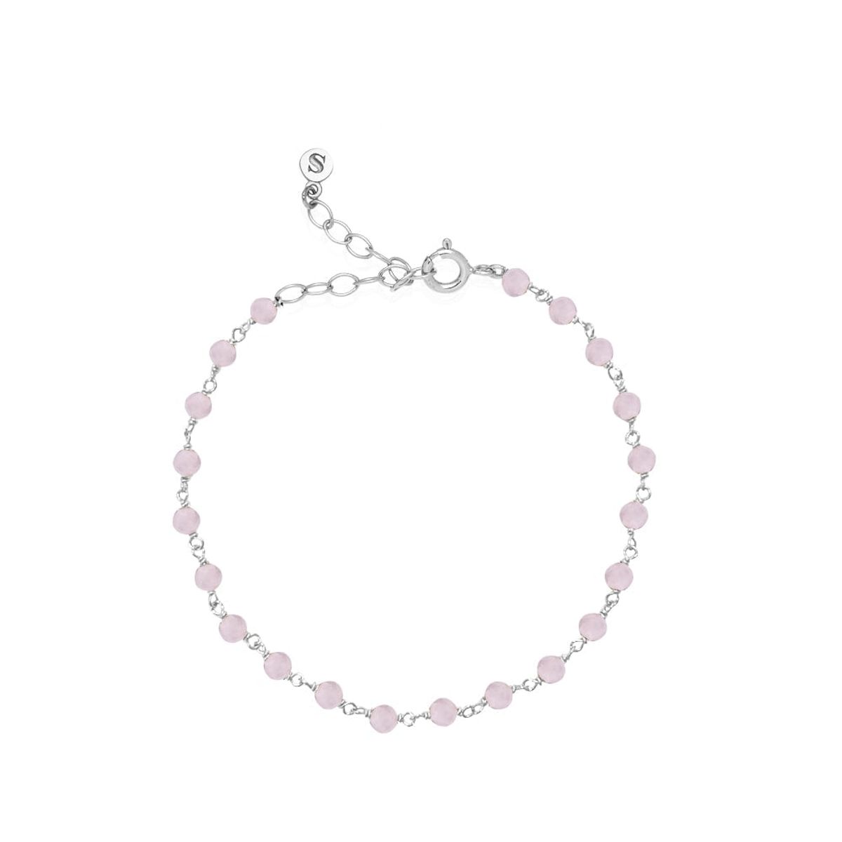 Boheme - Armbånd pink Sølv