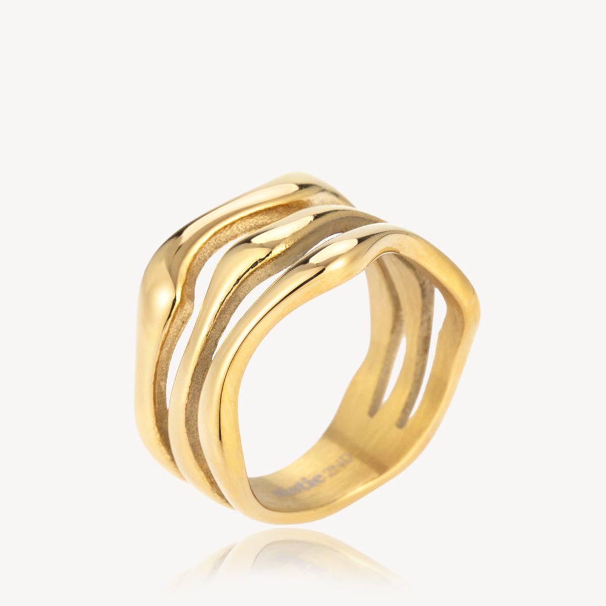 Wavy - Ring Forgyldt - 58