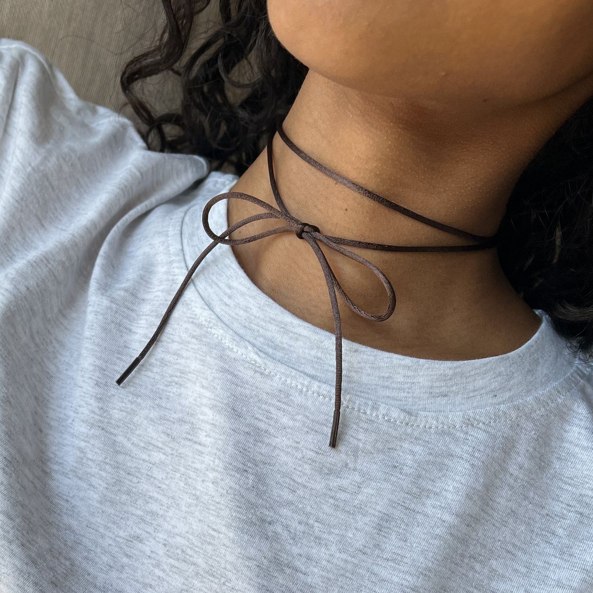 Edgy Choker - Mørkebrun