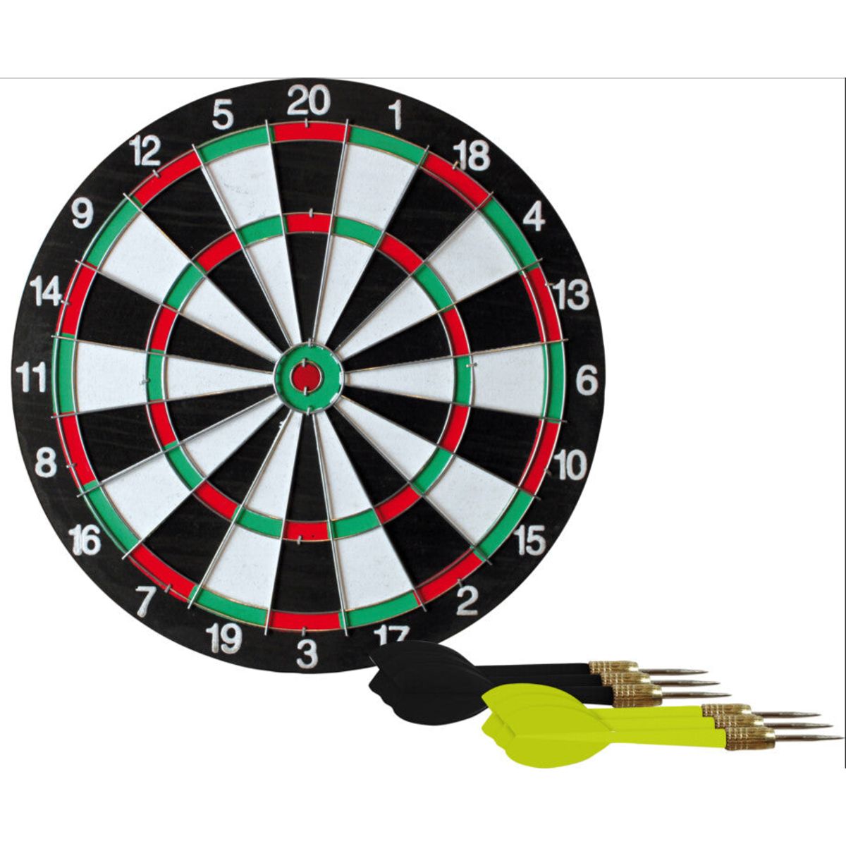 Dartskive Ø43 cm inkl. 6 dartpile