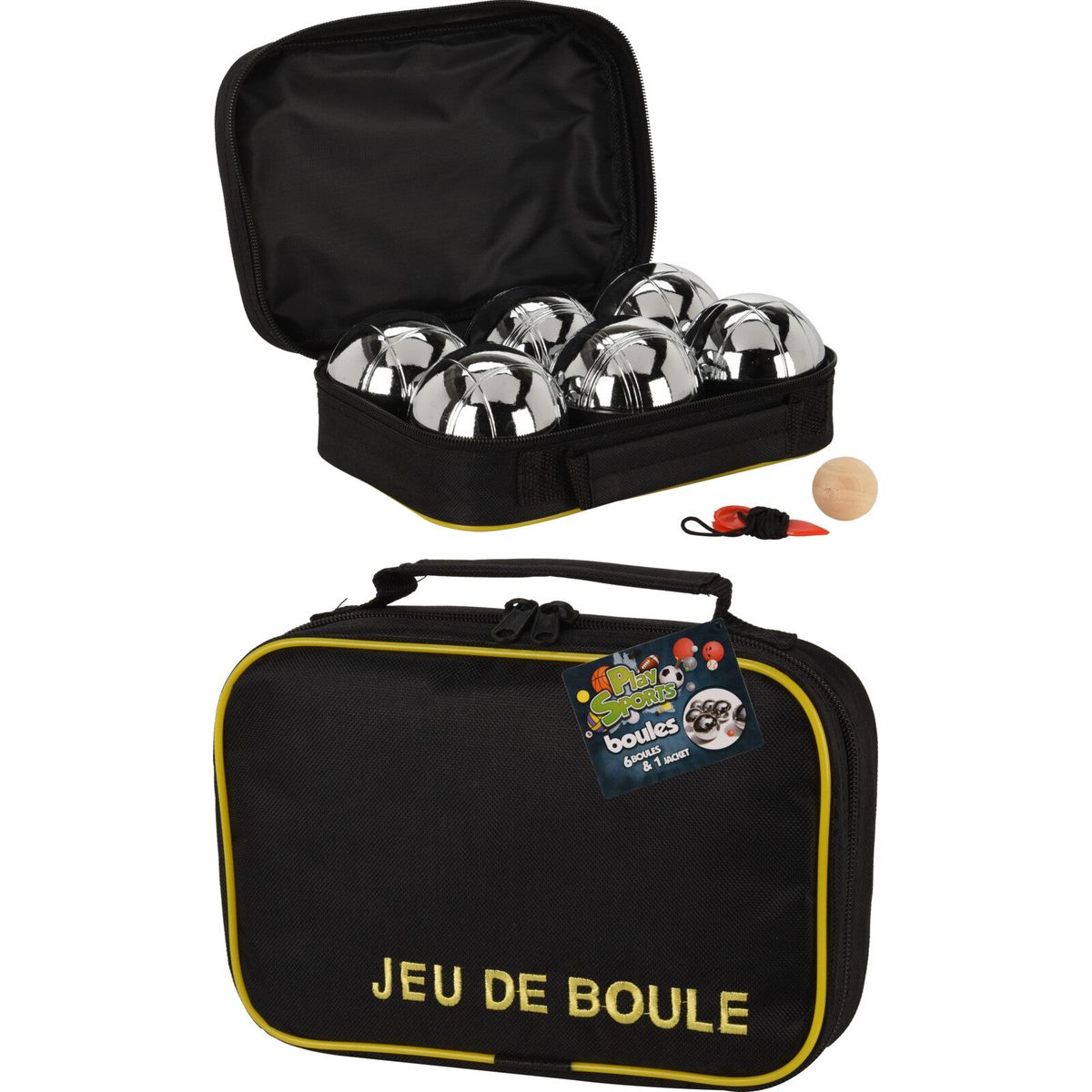 Petanque Jeu De Boules m. 6 kugler i taske