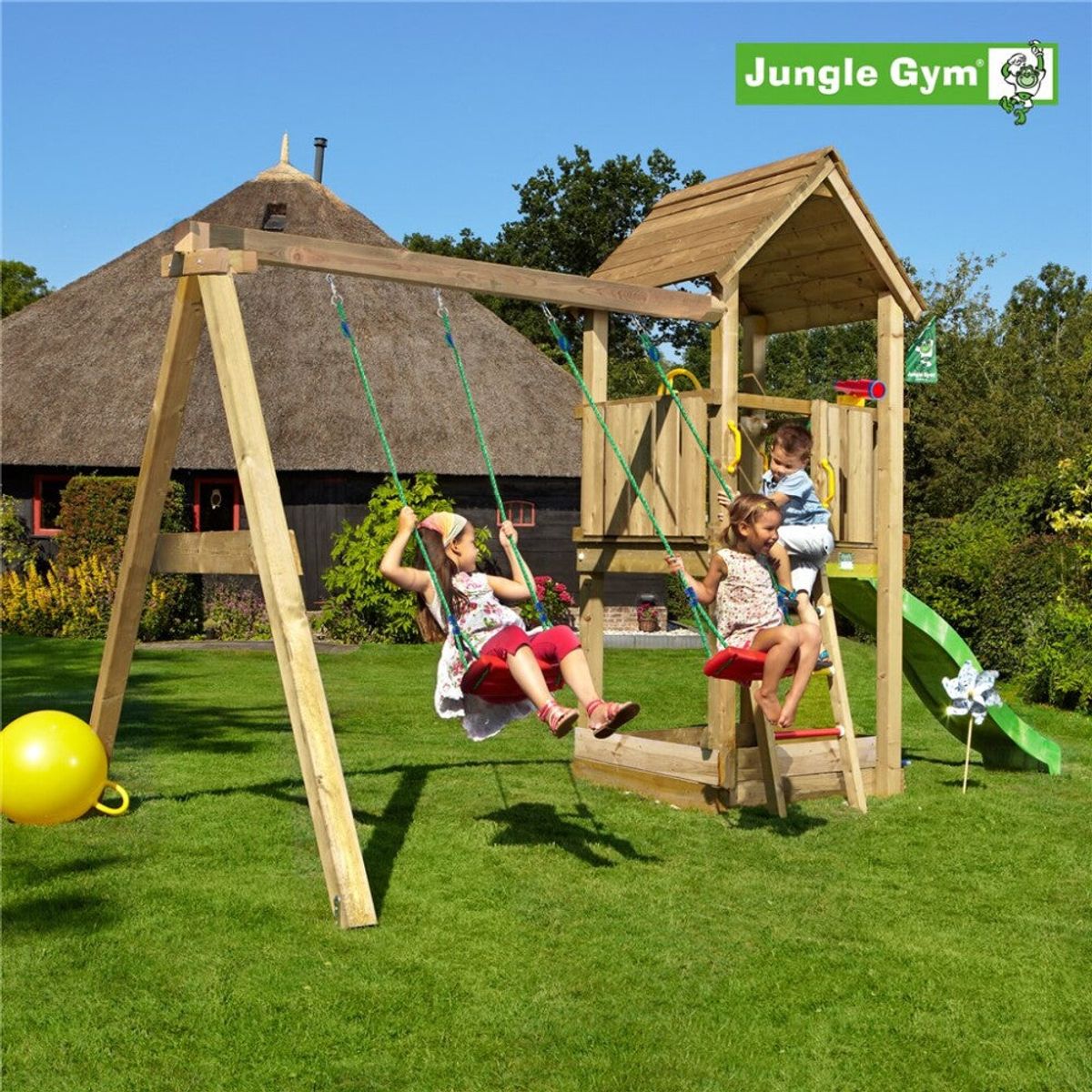 Jungle Gym - Legetårn Jungle Gym Club 2.1 m/2-Swing Module 220 ekskl. rutschebane