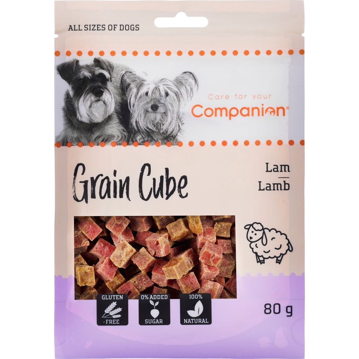 Companion - Lam kubeformet snack , 80g