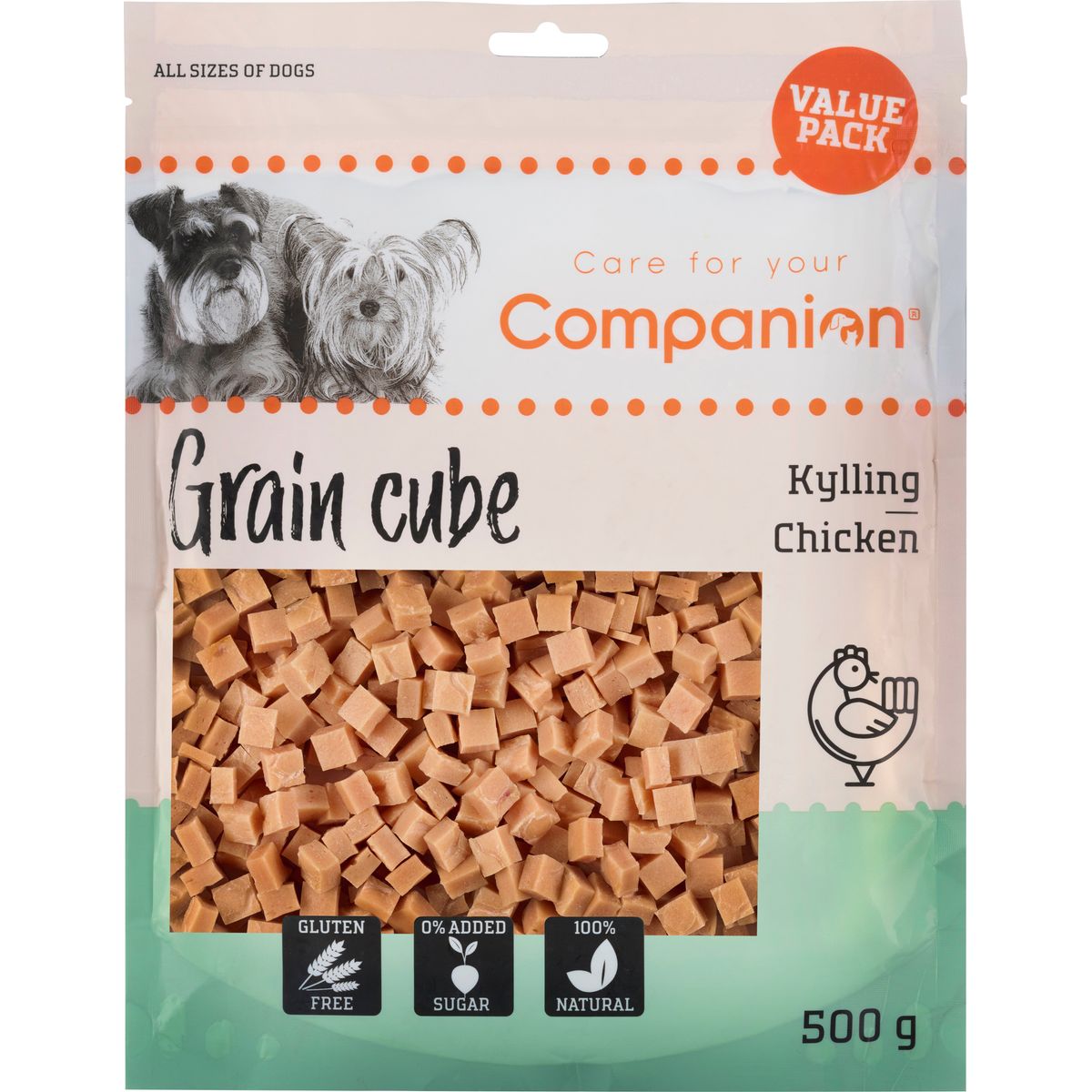 Companion - Kylling terninger - 500g Value Pack