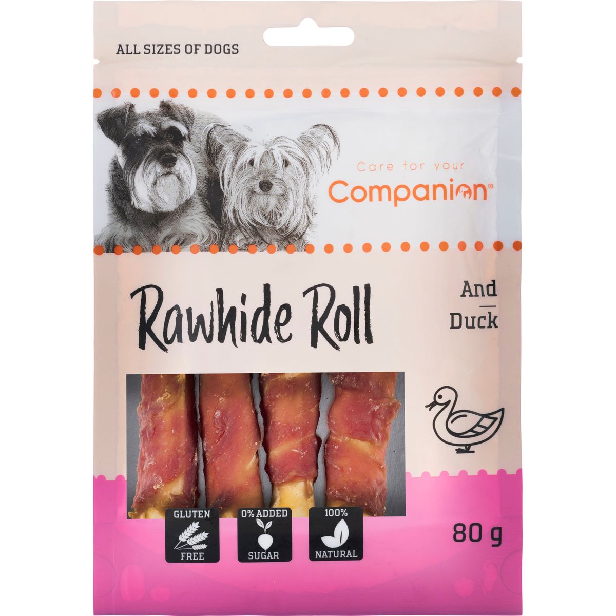 Companion - Ande snack rulle, 80g