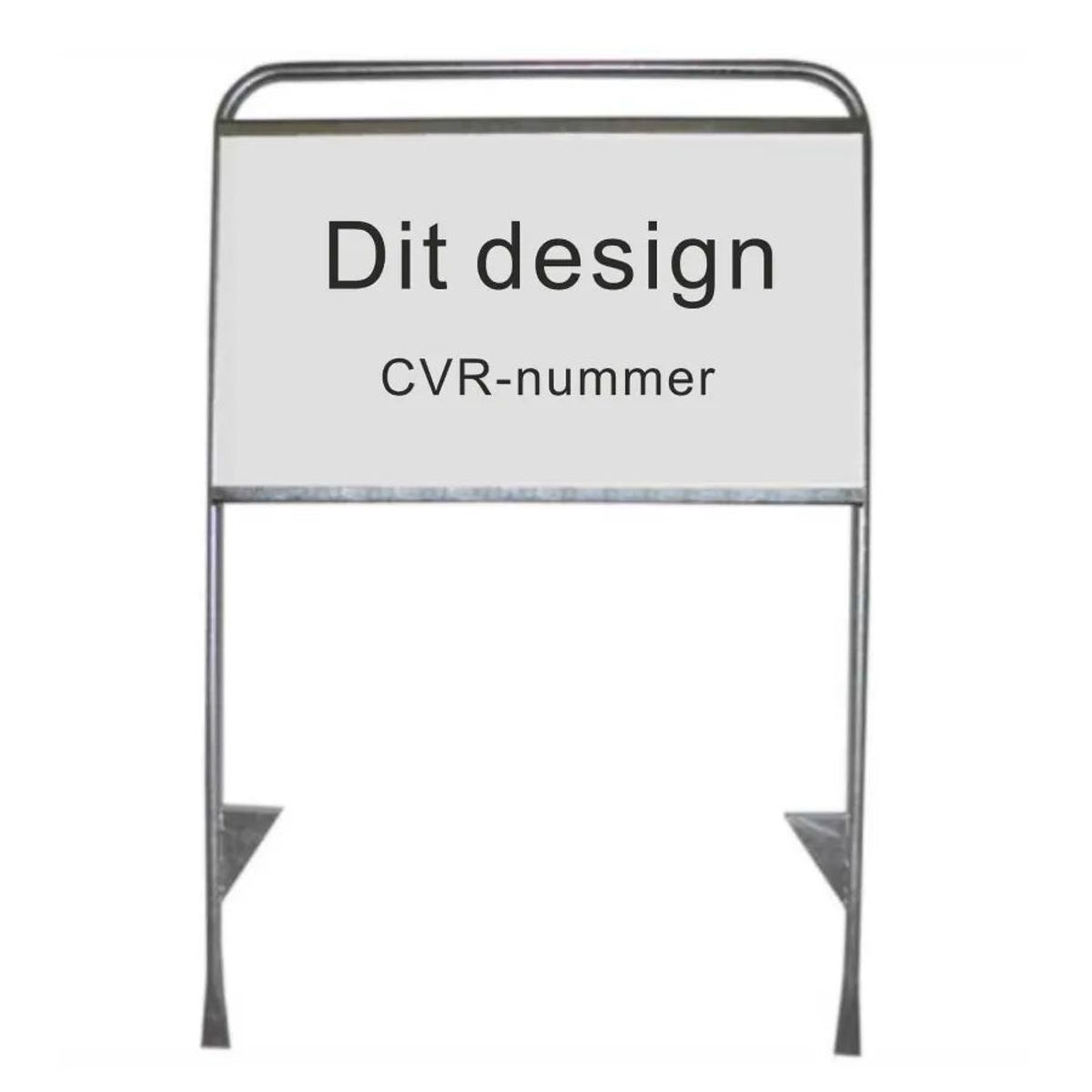 Galvaniseret stander med skilteplade 60x30cm