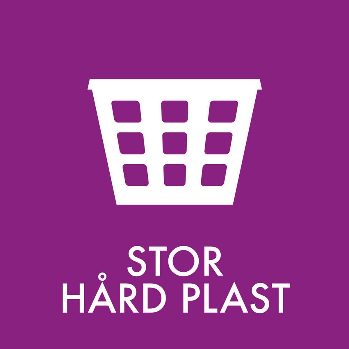 Affaldssortering - Stor Hård Plast