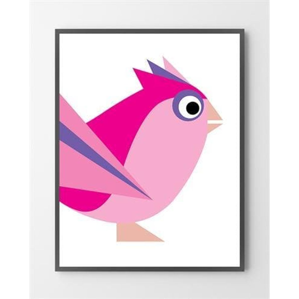 Børneplakater - Birdy Pink - 30x40 cm.