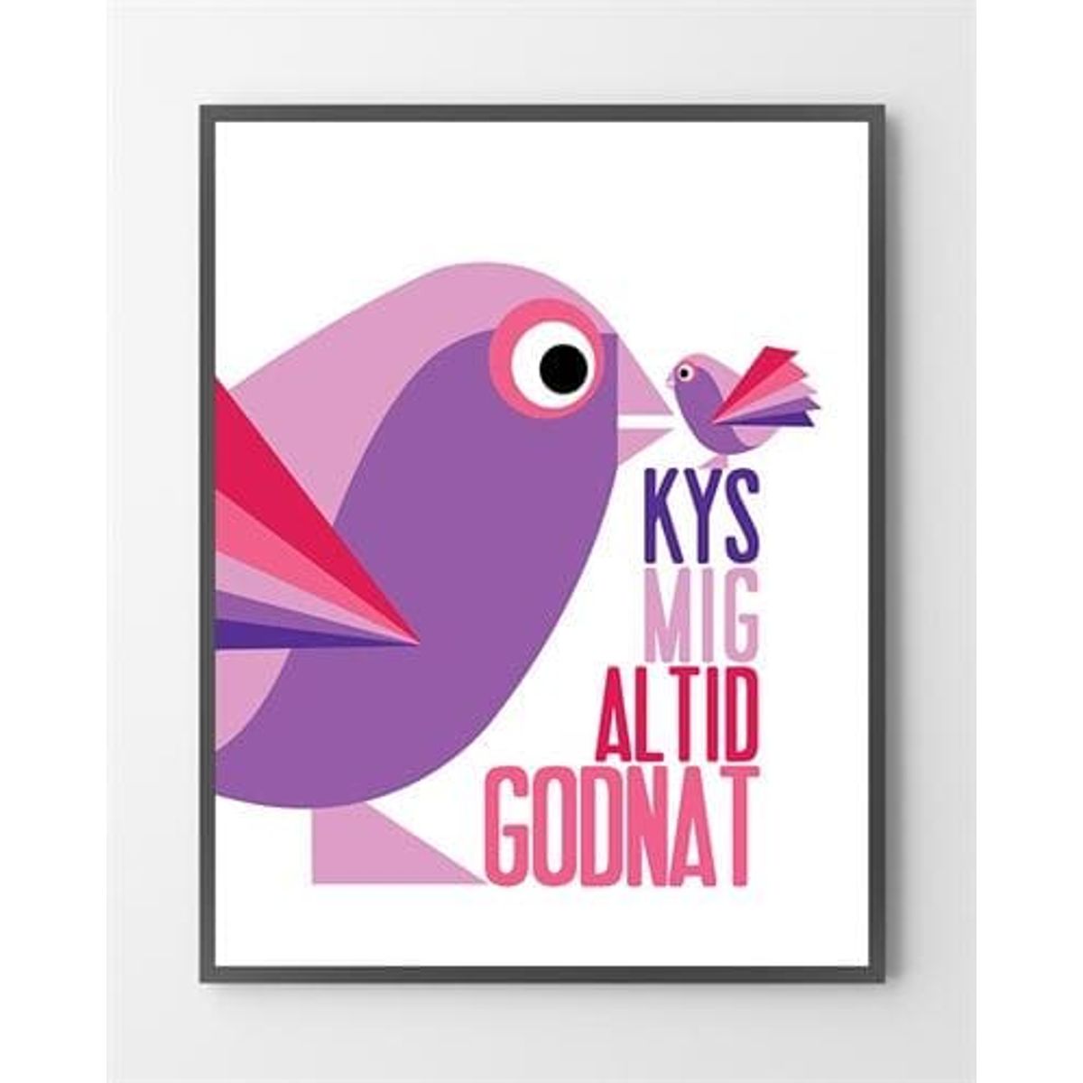 Plakat - Illustrationer - Pink Kys - 30x40 cm.