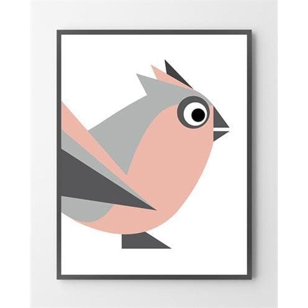 Plakat tryk - Birdy Pastelfarve - 30x40 cm.