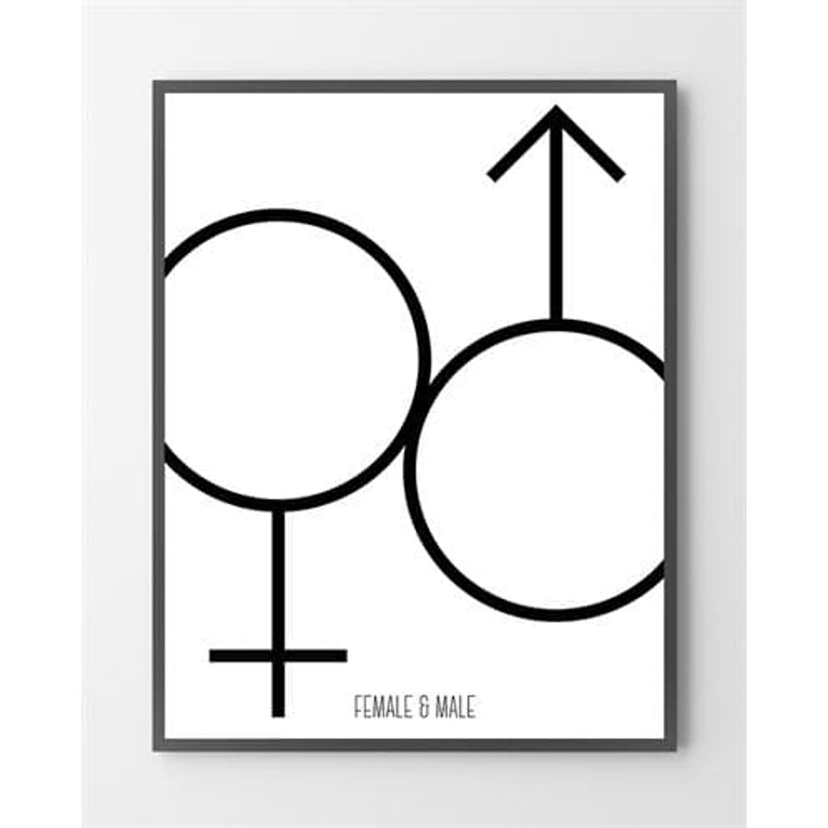 Plakat design - Female & male - 30x40 cm.