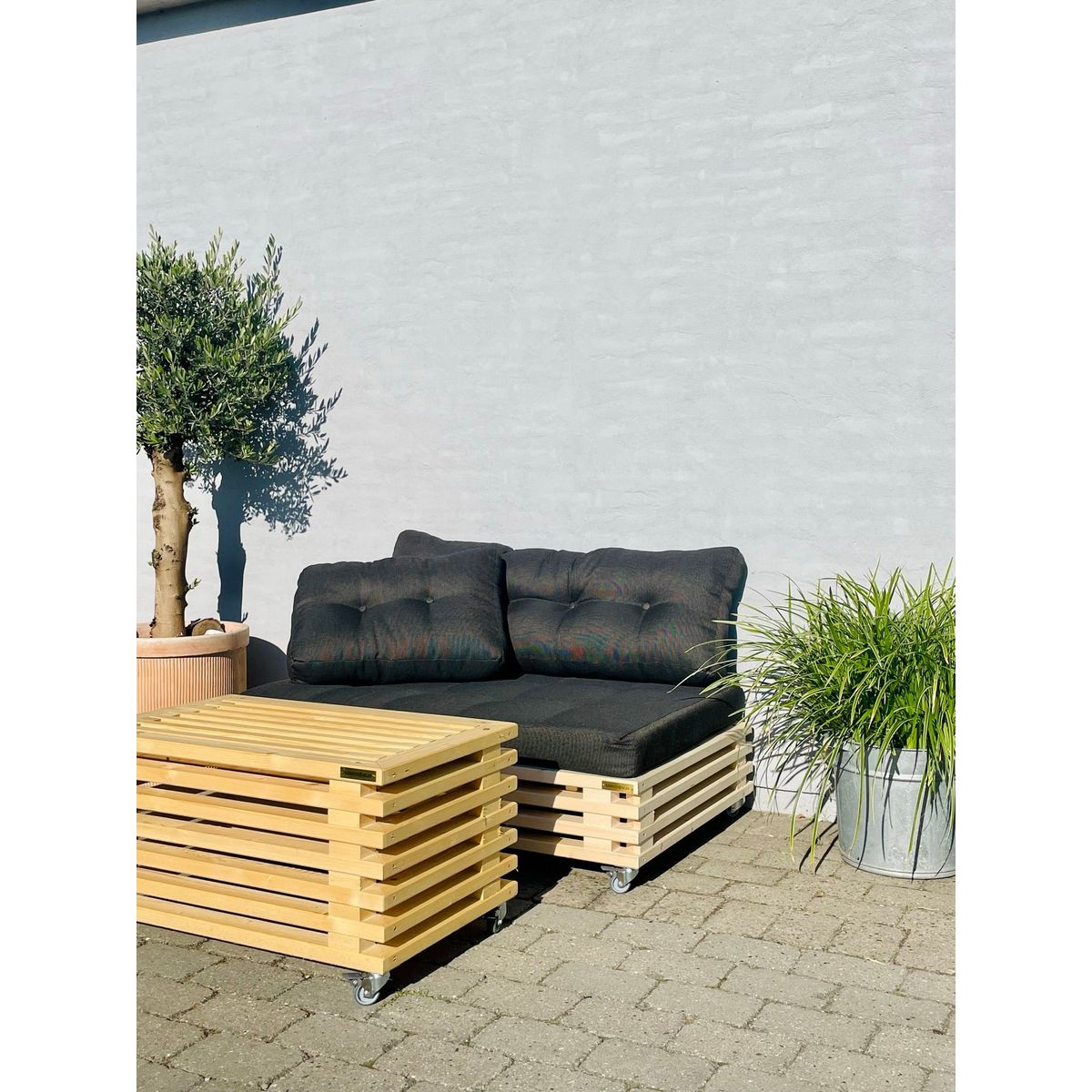 Loungesofa af Traller | Eksl. Hynder | Sorte Traller