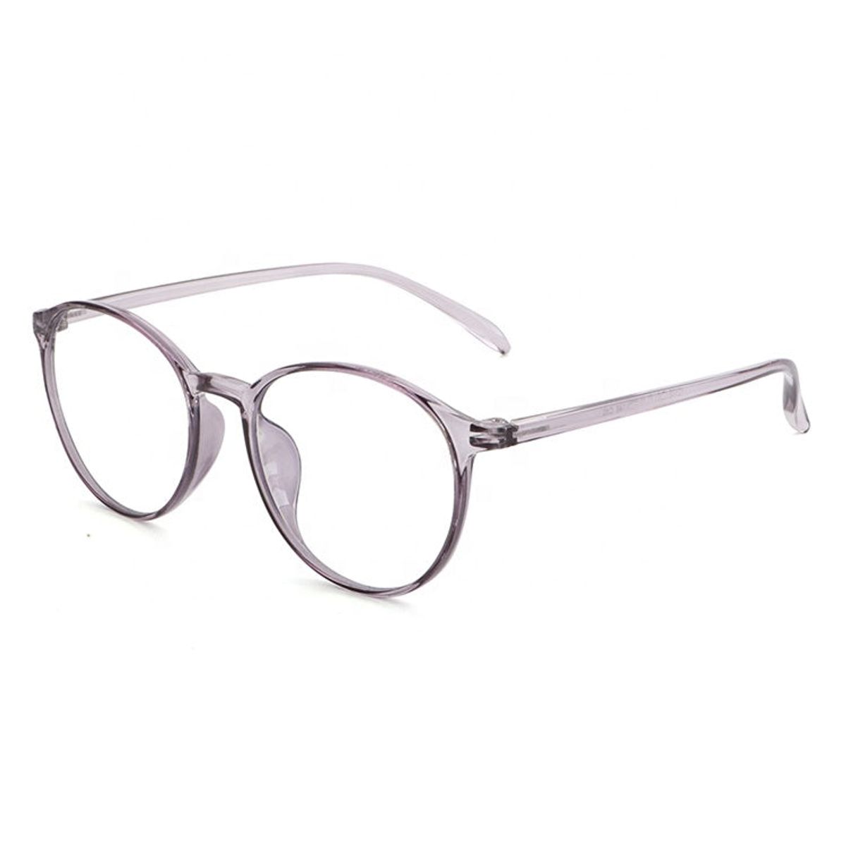 Round Blue Light Brille - Lys Grå Transparent - Preloved (som ny)